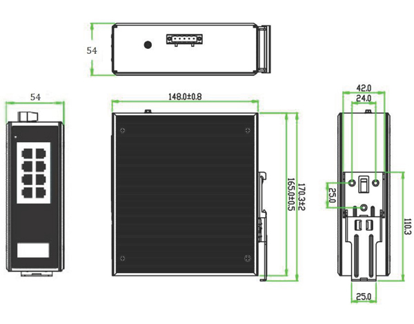 схема CO-PF-8G2SFP-P508
